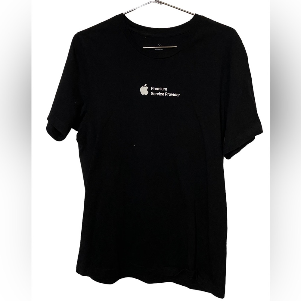 Apple Macintosh Cell Phone / Computer Premium Service Provider Mens L T-Shirt